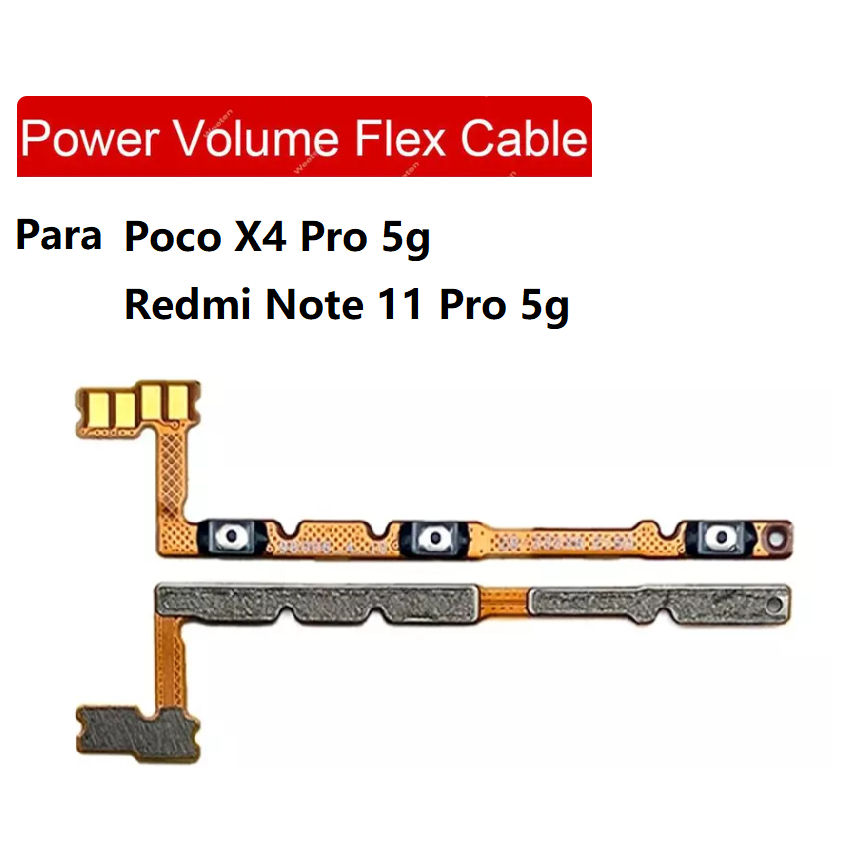 Flex Power Volume Para X4 pro 5G / Note 11 Pro 5G