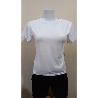 camiseta babylook branca 100% poliester em Oferta na Shopee