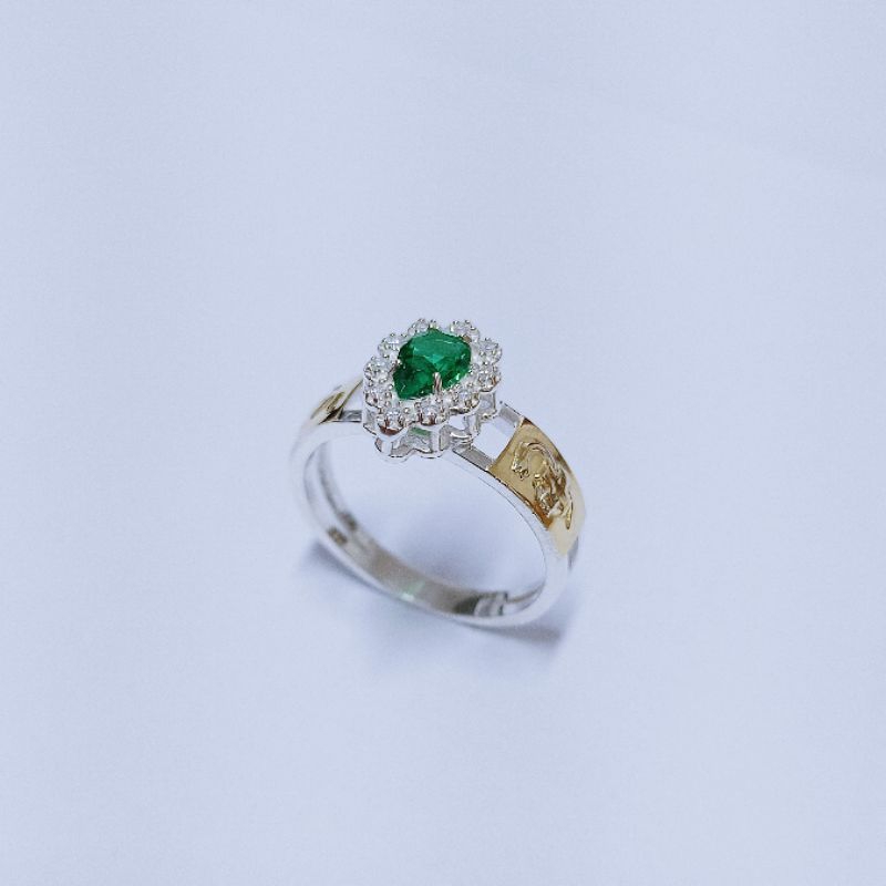 ANEL DE FORMATURA ENFERMAGEM/ANEL EM PRATA 950 EMBLEMA EM OURO 18K.
