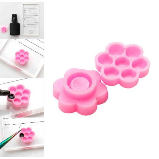 100 Batoques Flor Suporte De Cola Extensão De Cílios em Oferta na Shopee