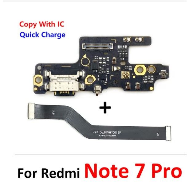 Placa De Carga + Cabo Flex Flat Da Sub Placa De Carga Para Redmi Note 7 / Note 7 Pro  Com Turbo