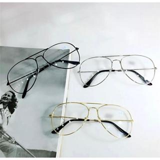 Armação Estilo Aviador Piloto Para Óculos Moda Feminina Masculina Unissex Sem Grau Clássico Transparente Prata Dourada Preta Modelo Piloto 23005 Lentes De Grau Tendência 2024 em Oferta na Shopee