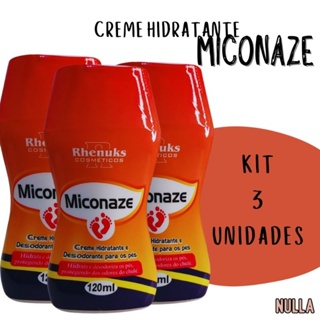 KIT C/ 3 unid. MICONAZE creme hidratante e desodorante para os pés  - Rhenuks em Oferta na Shopee