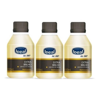Kit 3 unid- Base Extra Brilho com Óleo de Argan 100ml em Oferta na Shopee