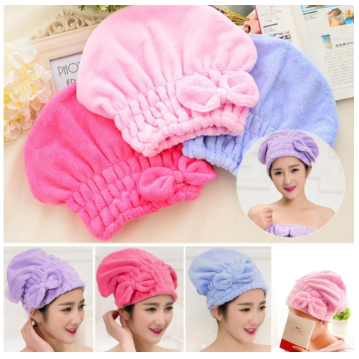 Touca Mágica Touca de Banho Super Absorvente Toalha de Microfibra Seca cabelo GA-170