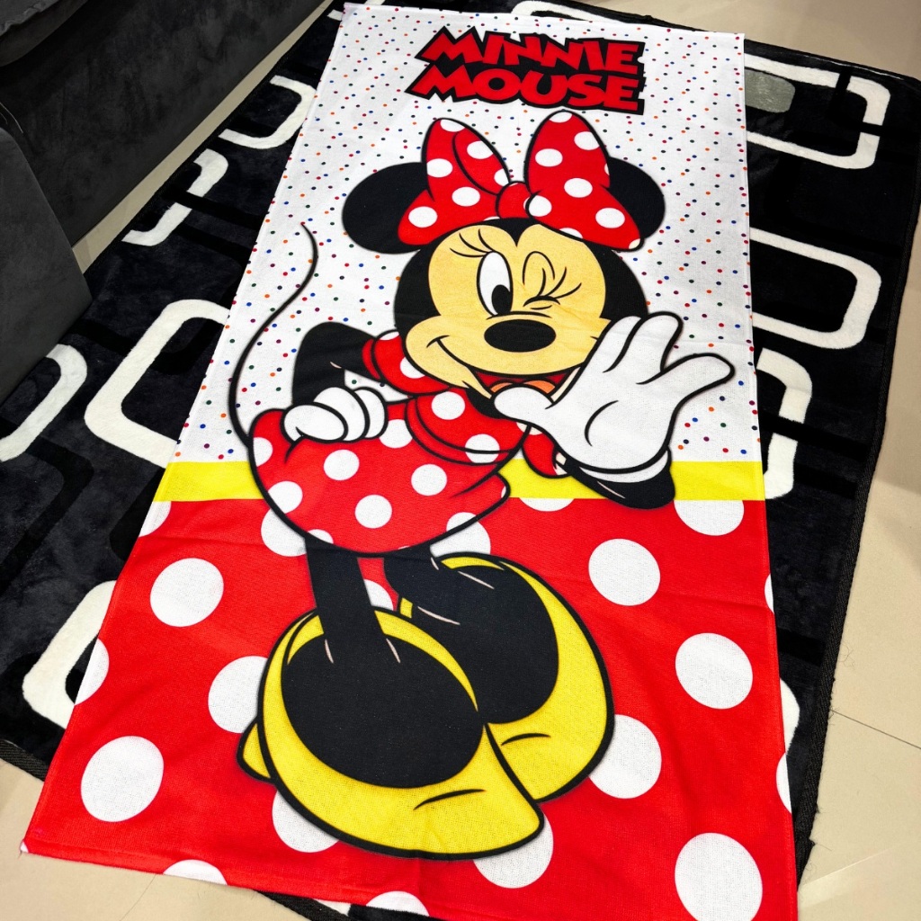 Toalha Infantil Banho Praia Piscina Algodão Gigante Minnie Mouse Disney