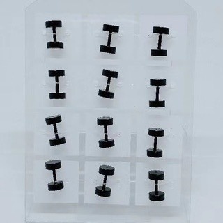 Argador preto plastico acrílico 1mm 2mm 3mm 4mm 5mm 6mm 8mm 10mm piercing cartela 12 unidades expansor brinco unissex em Oferta na Shopee