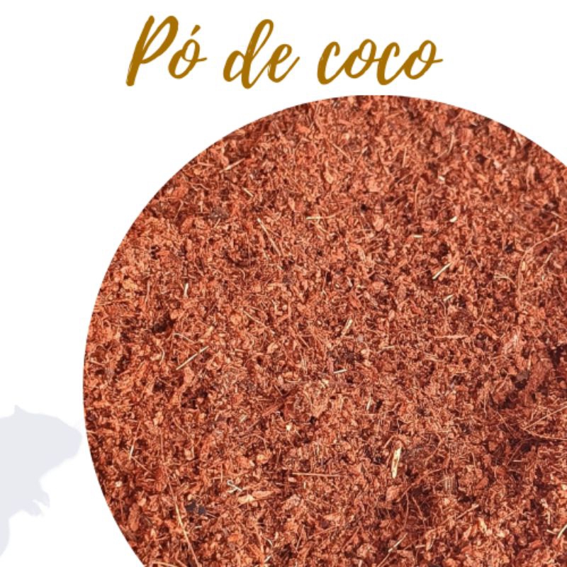 Pó de coco, enriquecimento ambiental, gerbil, hamster, roedores, répteis, jardinagem