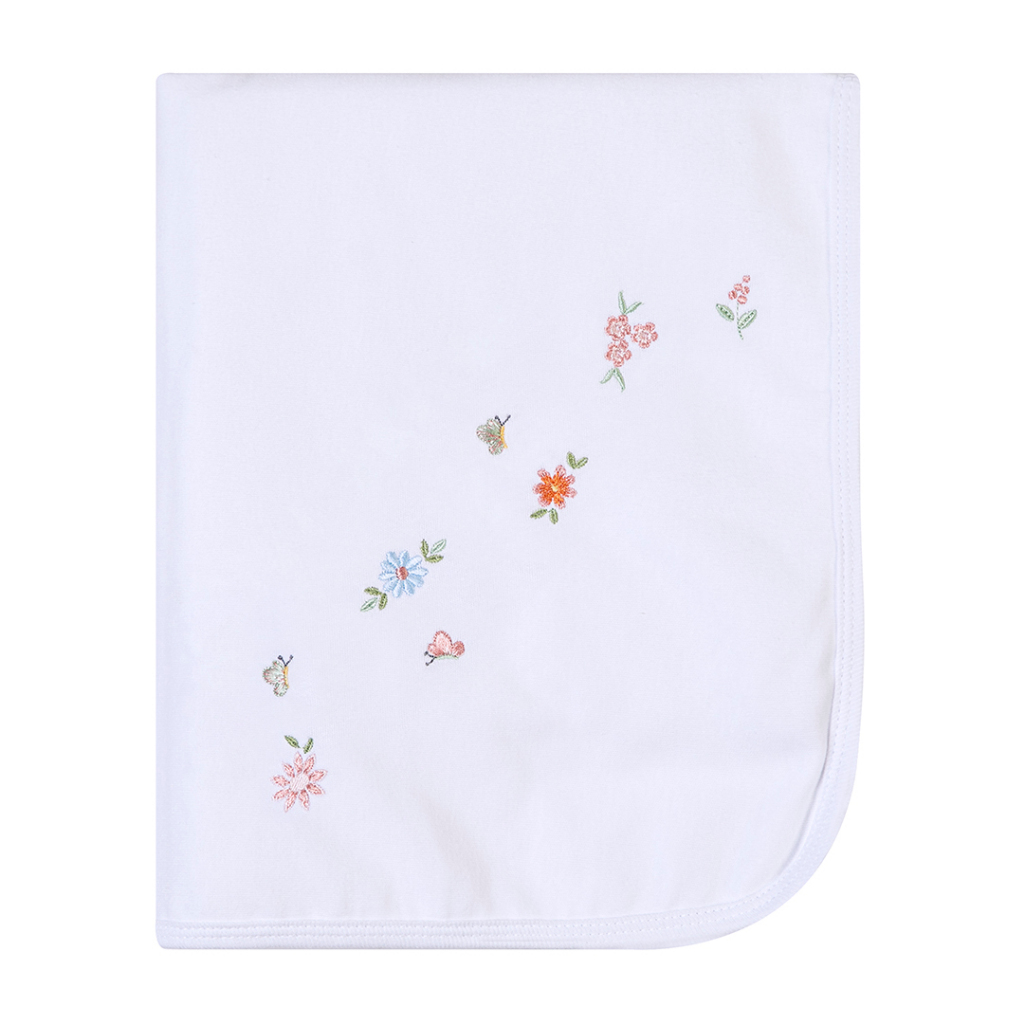 Manta Suedine Bordada com forro de malha Bordados Papi 1,00x0,80cm