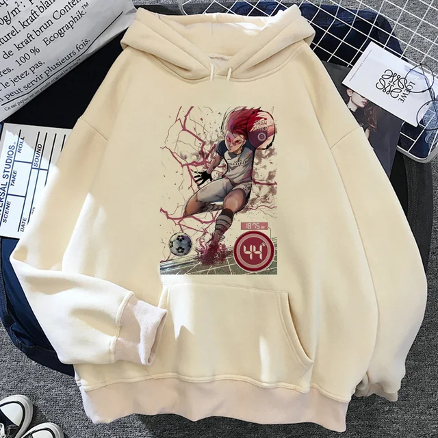 Blusa Moletom Canguru Com Capuz Blue Lock Mangá Japones Kawaii Casaco Unissex