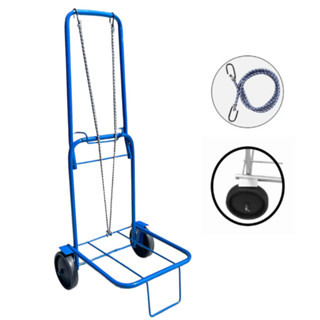 Carrinho azul Transporta Cooler Praia Anda Na Areia Verão