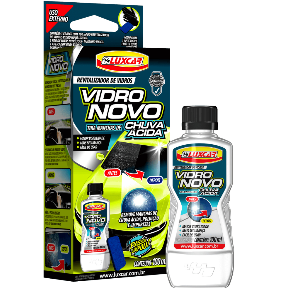 Vidro Novo 100ml Luxcar em Oferta na Shopee