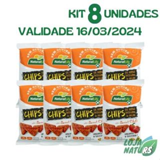KIT 8 Chips Arroz Integral e Milho Sem Glúten 70g - Natural Life