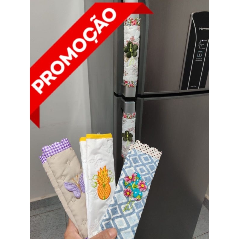 kit 2 par protetor alça de geladeira/pano para alça de geladeira em Oferta na Shopee