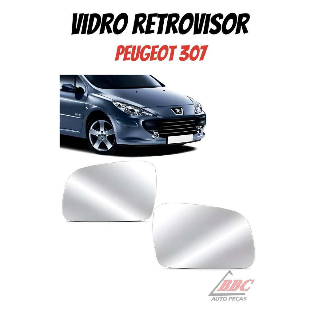 Vidro espelho refil lente retrovisor Peugeot 307 em Oferta na Shopee