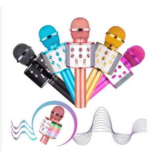 Microfone Bluetooth Sem Fio Karaokê Diversas Cores-858