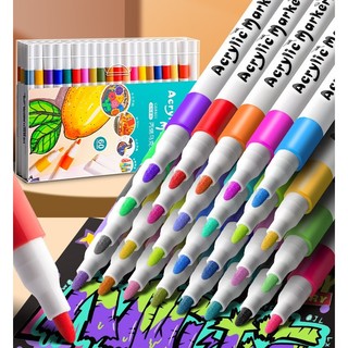 Kit 12/24/36 Caneta Tipo Posca Colorida Cerâmica Madeira Metais Tecido Tênis