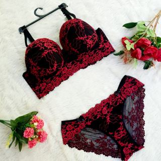 Conjunto Plus Size Lingerie Renda Bicolor Alças Reforçadas Com Bojo em Oferta na Shopee