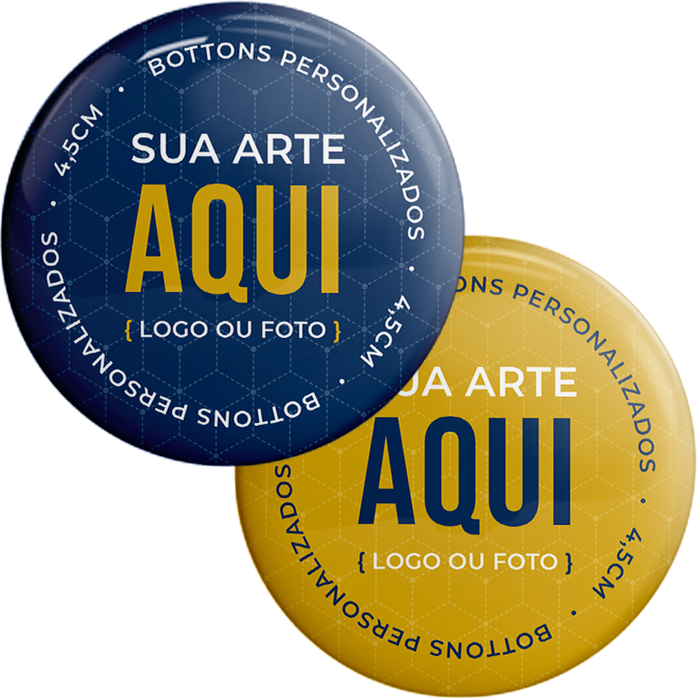 Botons Personalizados 4,5 cm / Bottons Broches Buttons Pin - Alta Qualidade em Oferta na Shopee