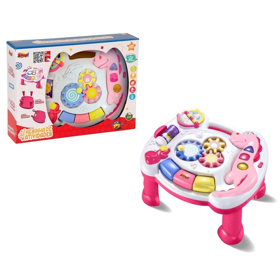 Mesinha de Atividades Infantil Rosa Zoop Toys ZP01041 em Oferta na Shopee