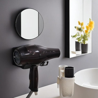 Suporte para Secador Cabelo e Cabo Porta secador com alta Fixação fácil instalação e Sem Furos em Oferta na Shopee
