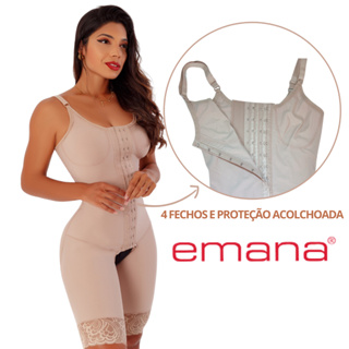 Cinta Pos Cirurgica Emana Lipo Abdominoplastia Reforco Duplo e Colchete Quadruplo em Oferta na Shopee