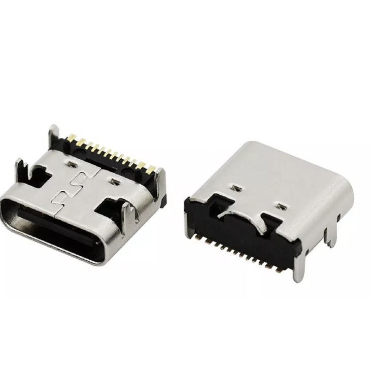Conector Usb Fêmea De BUSB-3,1 3A 16 Pinos Conector Fêmea Usb Tipo C 3