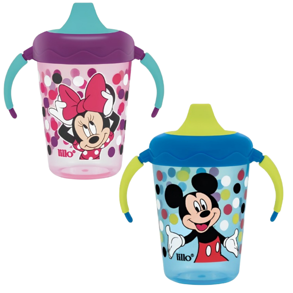 Caneca Aprendizagem Disney Válvula Antivazamento com Alças +6 Meses 207 mL em Oferta na Shopee
