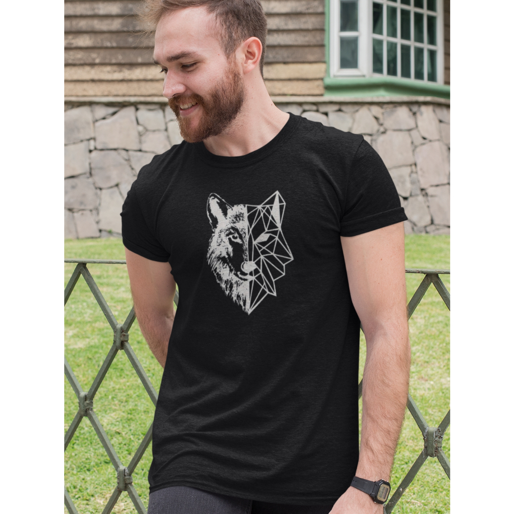 Camiseta Masculina Estampada Lobo Malha 100%Algodão