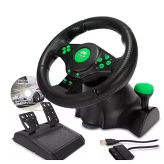 Volante C/ Vibração Xbox 360 Ps3 Ps2 Pc Knup Kp-5815a Novo