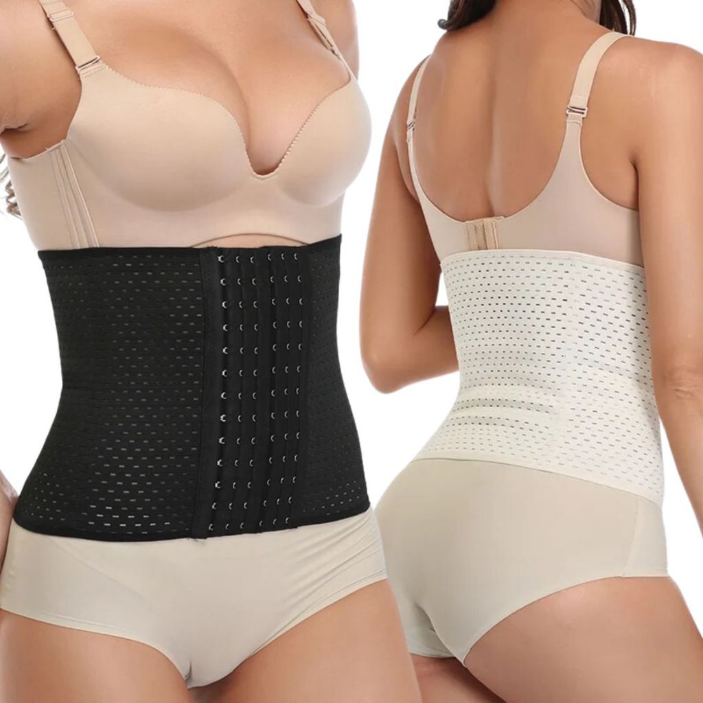 Kit 2 Cinta Elastique Feminina Modeladora Redutor Afina Cintura Unissex Fitness Abdominal em Oferta na Shopee