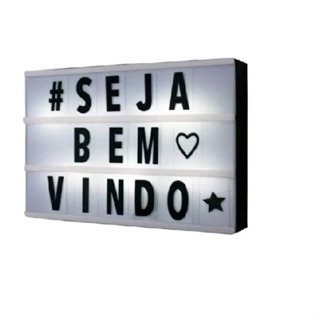 Luminária Cinema Light Box Led A5 96 Letras Números Ícones em Oferta na Shopee