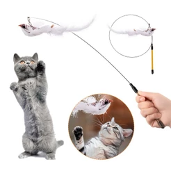 Brinquedo Interativo Simulador de Pássaro- Varinha para provocar e estimular gato