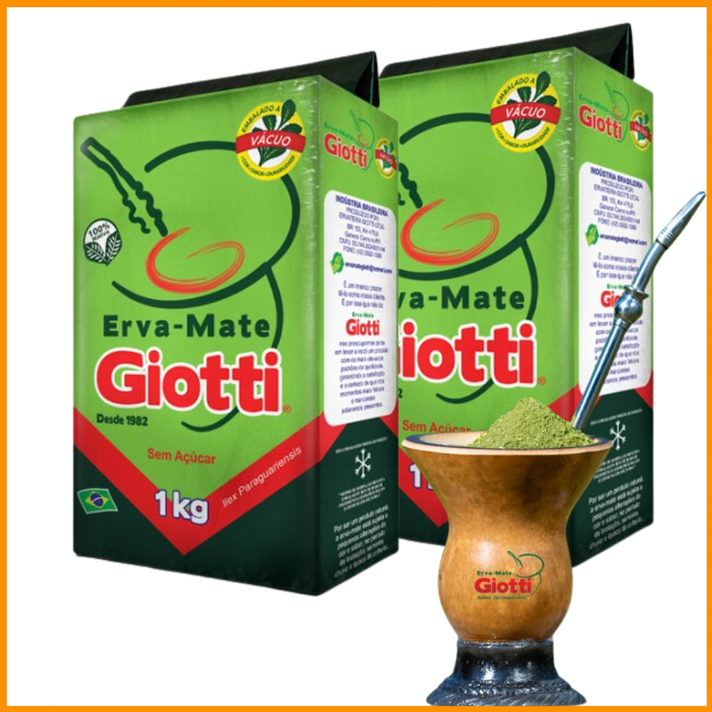 Erva Mate Chimarrão Giotti Tradicional/Vácuo ou Pura Folha