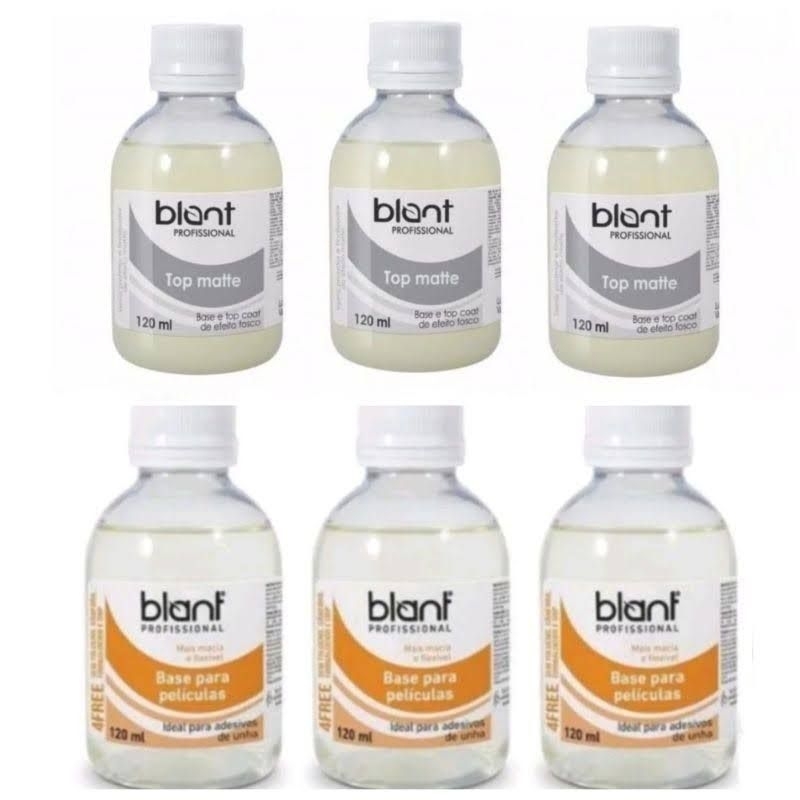 3 BASES PARA PELICULAS BLANT 120ML + 3 BASE MATTE BLANT 120ML