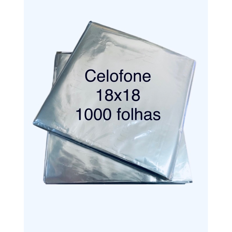 1000 folhas de Celofone 18x18 com a espeçura mais grossa em Oferta na Shopee