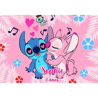Painel festa decorativo banner infantil aniversario so um bolinho Lillo fofo Lilo & Stitch em Oferta na Shopee