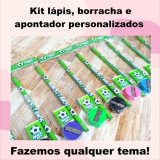 10 Kits Escolares Lapis, Borracha, Apontador Lembrancinha Infantil em Oferta na Shopee