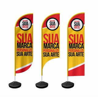 Kit com 2 unidades Wind Banner Bandeira Vento Dupla Face 2m Só Faixa (só o tecido) em Oferta na Shopee
