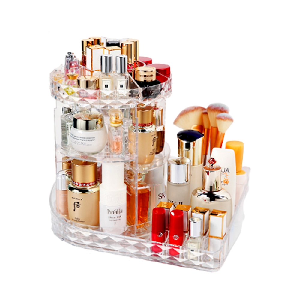 Organizador De Maquiagem Acrílico 360° Giratório
