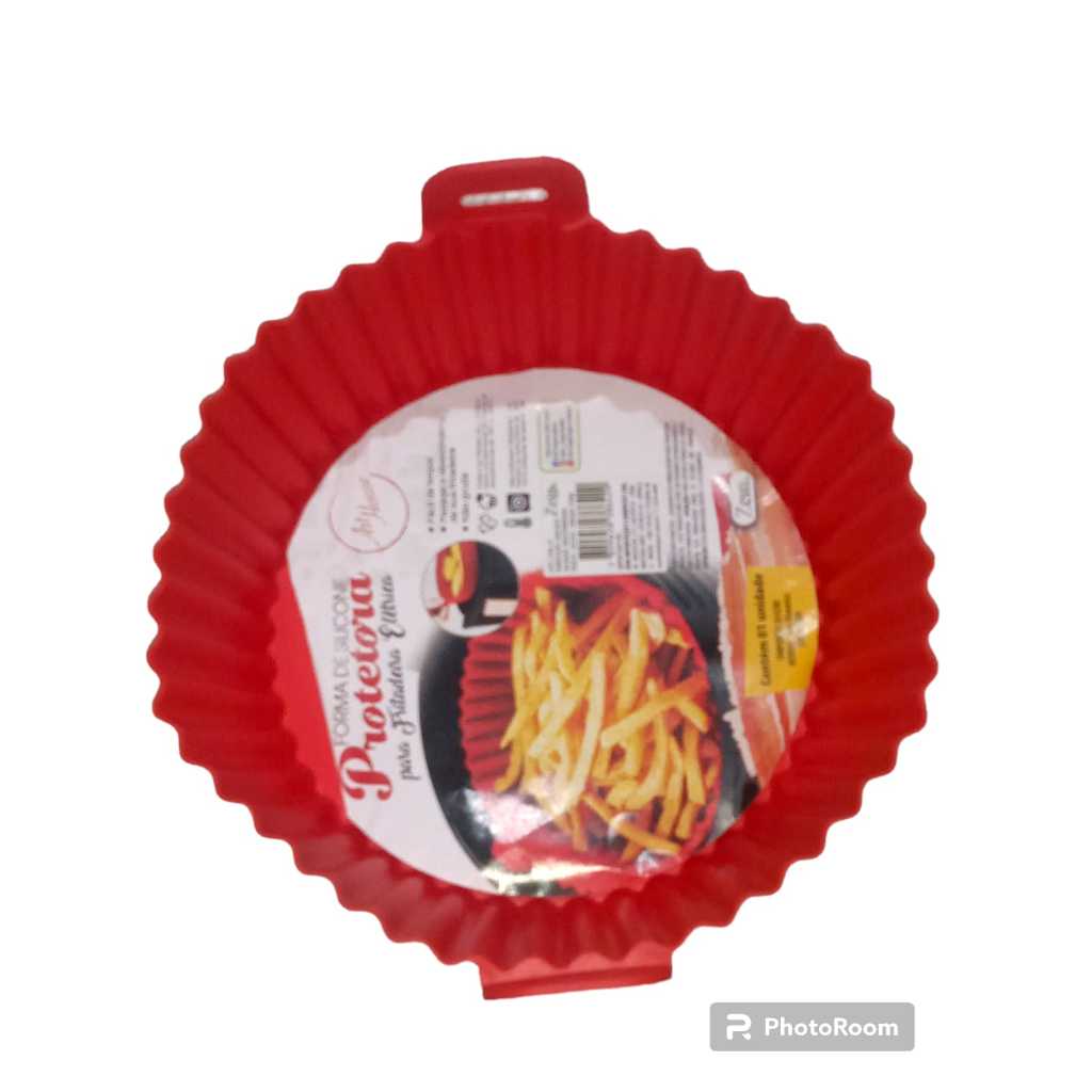 Forma Assadeira de Silicone Antiaderente Cesto Air Fryer Fritaderia eletrica Forno Micro-Ondas Para Bolo Pudim Torta Mousse