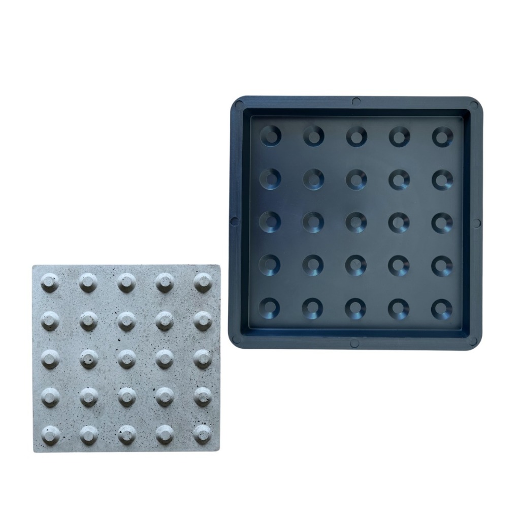 Forma Guia Paver Piso Tátil Alerta 25x25x2,5 - 5 Unidades