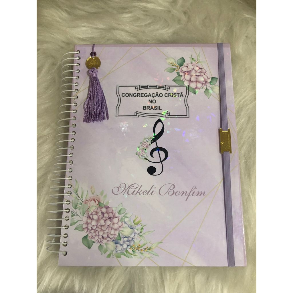 Hinário  Personalizado para orgão - para  Organista CCB 5 - Tamanho Grande - Baixa Visão - Capa cinza