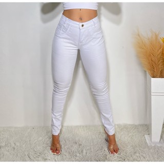 Calça Branca Feminina C.lycra , Cintinho , Levanta Bumbum