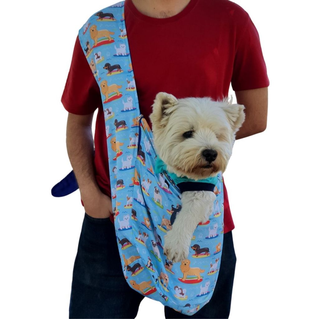 Pet Canguru - Bolsa Sling Pet Para Cães Alça Regulável Confortavel - Bolsa de Transporte Pet