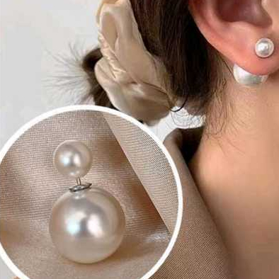 kit ate 1/12 Pares Brinco De Pérola dois lado Feminino Com Imitação Elegante Para Festa De Casamento / Presente em Oferta na Shopee