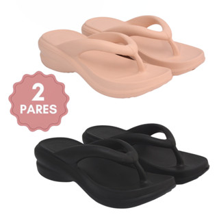 Kit 2 Chinelo Nuvem Tamanco Feminino Adulto e Criança Promoção
