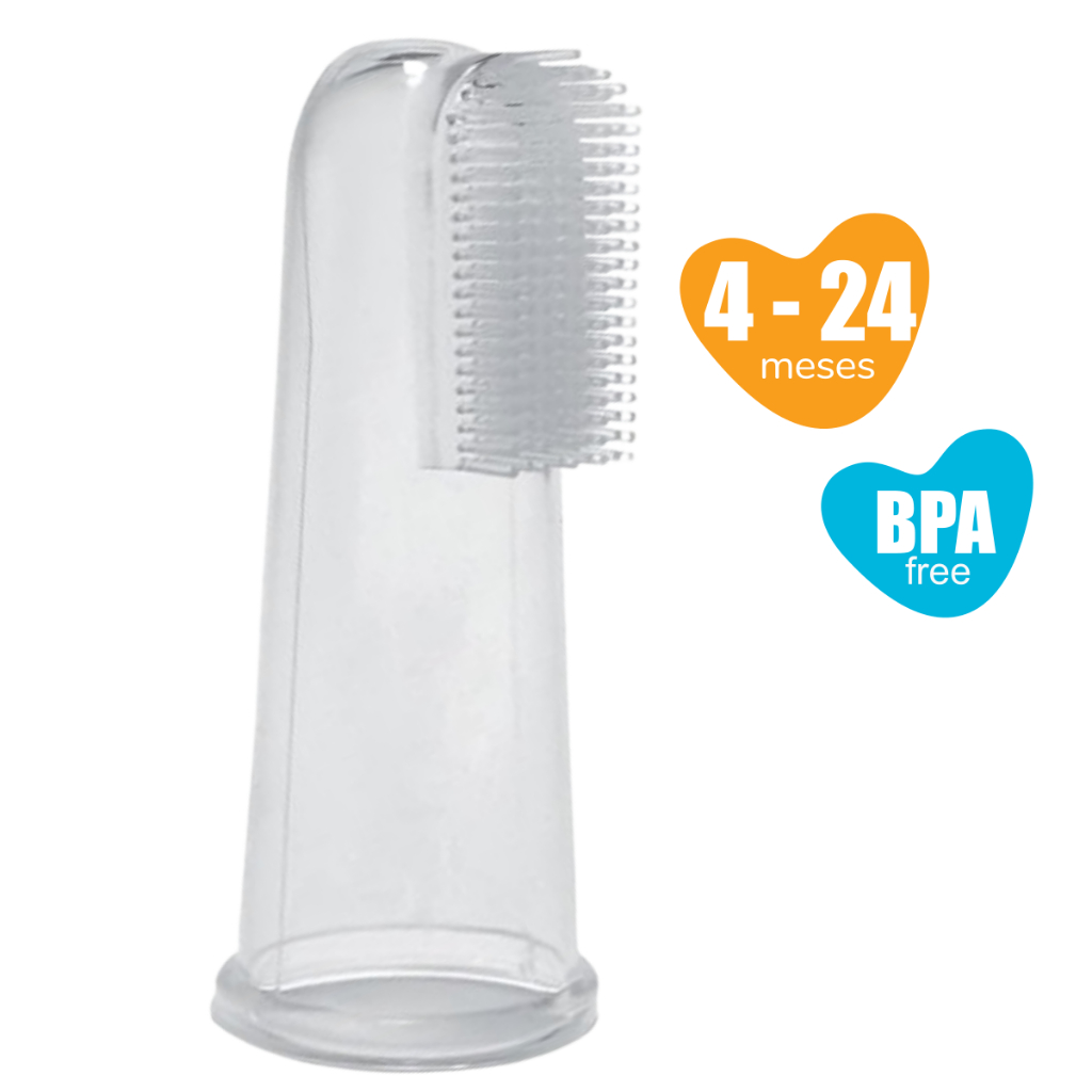 Massageador Dedeira Escova de Dentes Infantil 100% Silicone BPA free 4 a 24 meses Power Dent