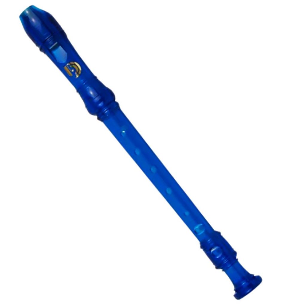 Flauta Doce Germânica Dolphin+ Capa+ Vareta De Limpeza - AZUL Flauta Doce Germânica Dolphin+ Capa+ Vareta De Limpeza - AZUL