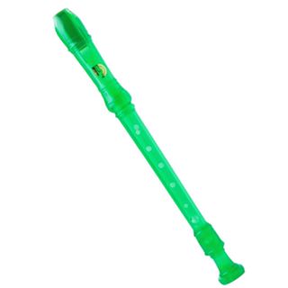 Flauta Doce Germânica Dolphin Color+ Capa+ Vareta De Limpeza VERDE em Oferta na Shopee